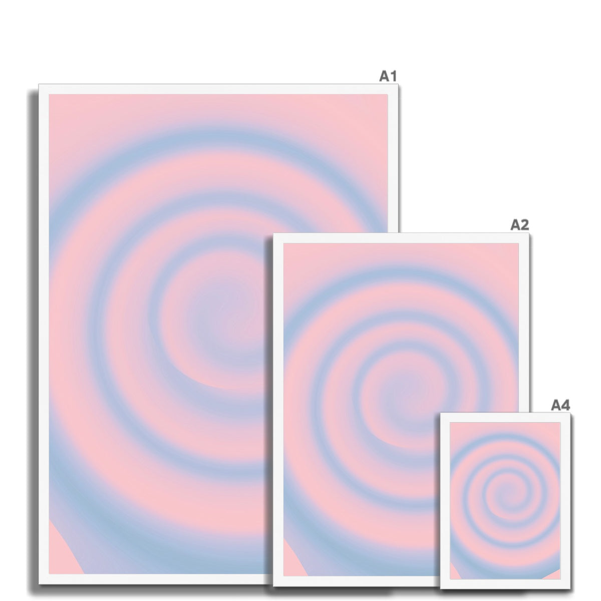 Sunset gradient aura wall art prints featuring warped pastel gradients. Colorful aura gradient posters perfect as aesthetic dorm and apartment decor.