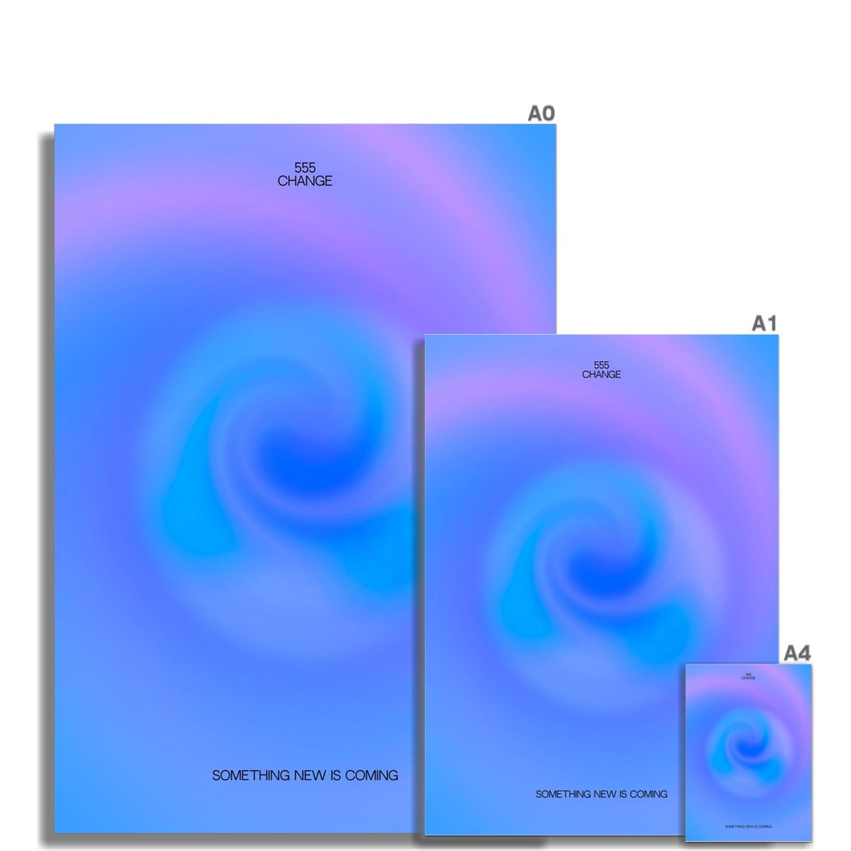 An angel number art print with a gradient aura. Add a touch of angel energy to your walls with a angel number auras. The perfect wall art posters to create a soft and dreamy aesthetic with your apartment or dorm decor. 555 Change: Something New Is Coming.