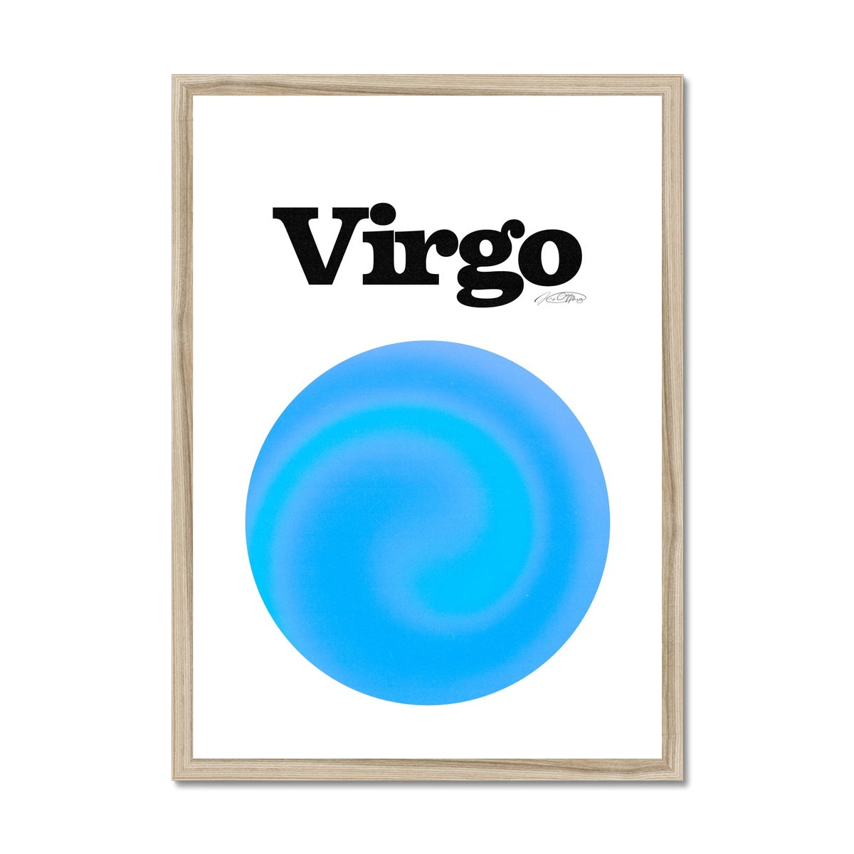 Virgo Aura art print by Les Muses. Zodiac sign wall art. Astrology artwork collection.