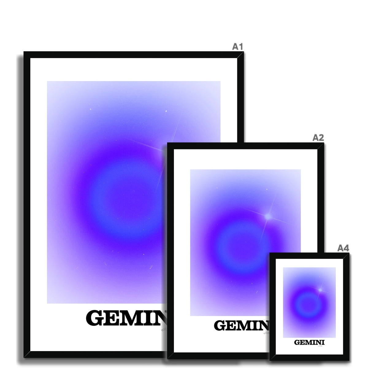 Our Gemini Aura art print is the perfect wall art to show off your star sign. Find a zodiac gradient print or poster in our astrology collection.