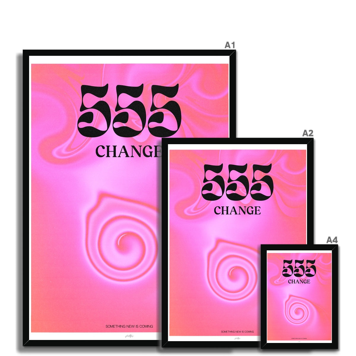 An angel number art print with a gradient aura. Add a touch of angel energy to your walls with a angel number auras. The perfect wall art posters to create a soft and dreamy aesthetic with your apartment or dorm decor. 555 Change: Something New Is Coming.