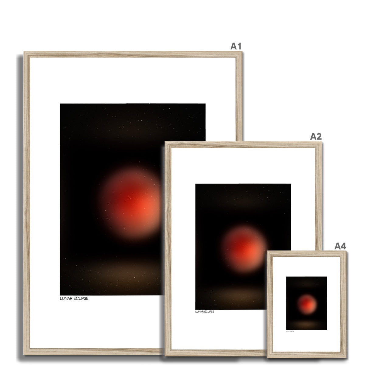 lunar eclipse Framed & Mounted Print