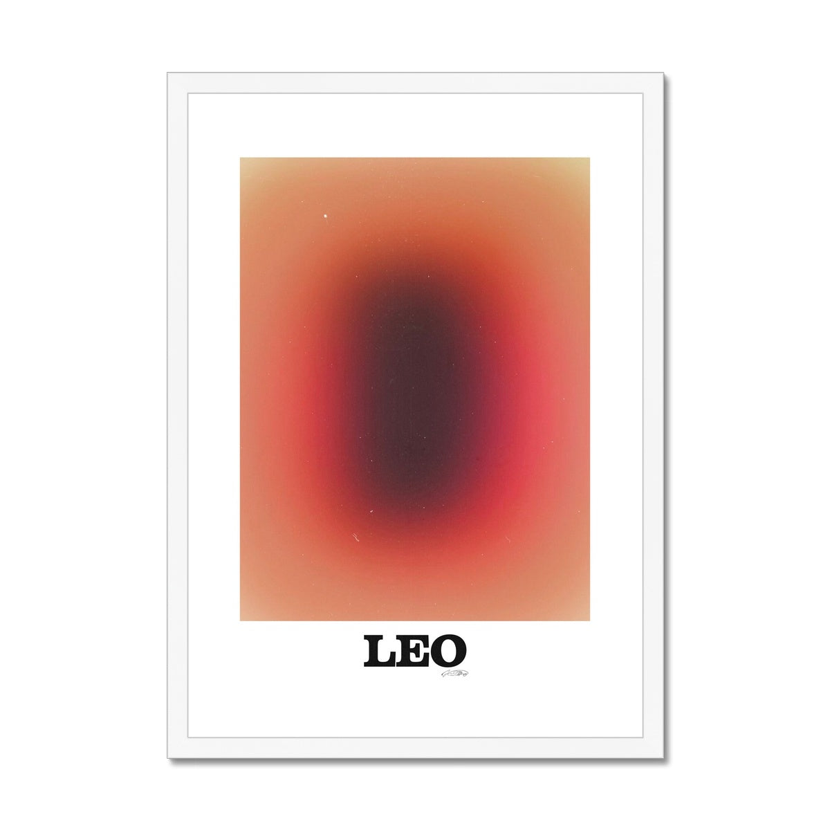 Leo Aura art print by Les Muses. Zodiac sign wall art. Aesthetic gradient star sign poster. Astrology artwork collection.