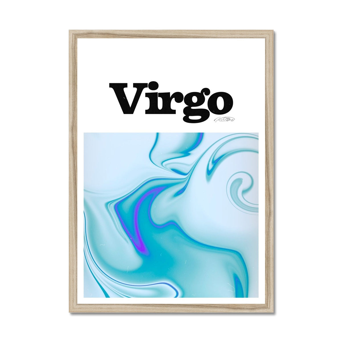 Virgo Aura art print by Les Muses. Zodiac sign wall art. Astrology artwork collection.