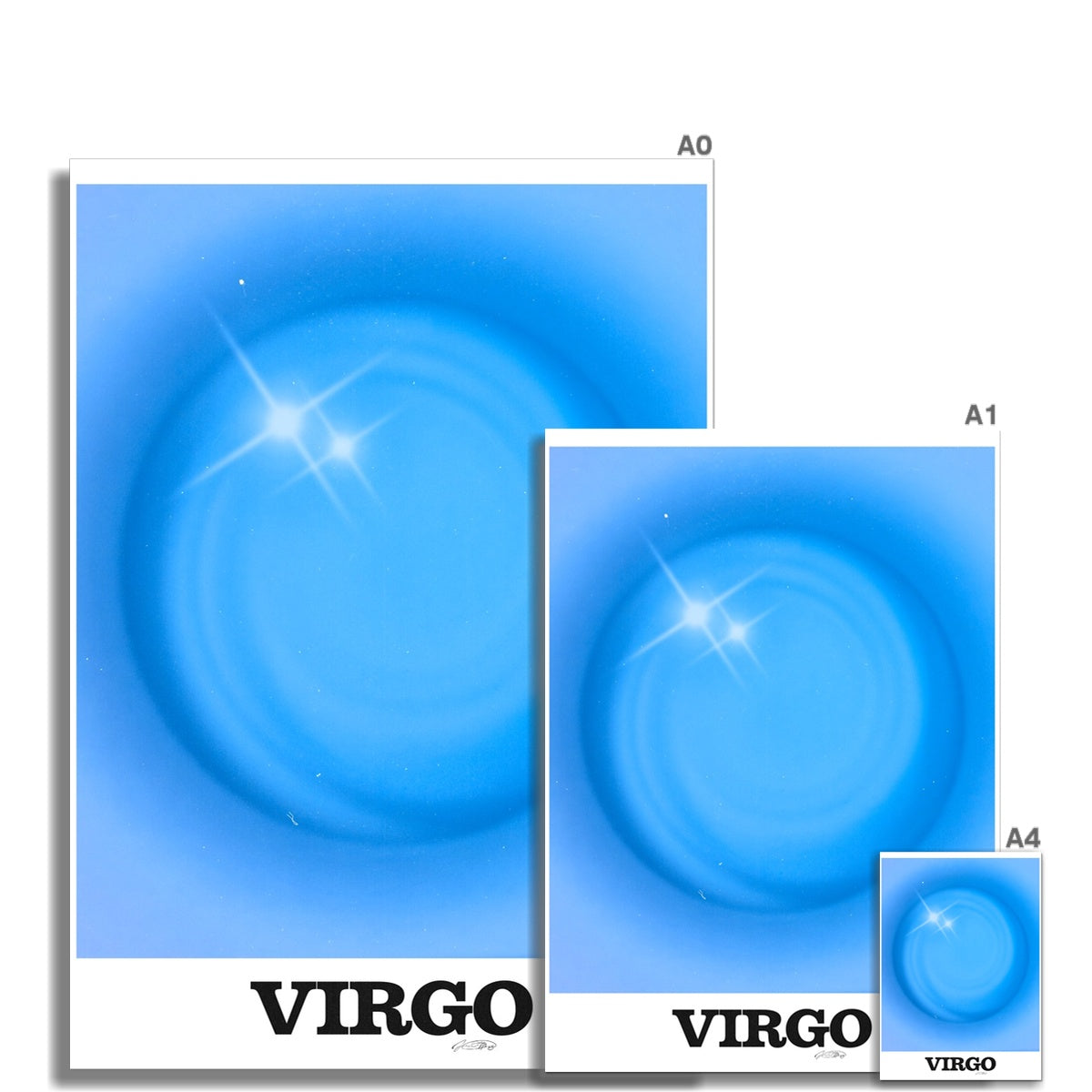 Virgo Aura art print by Les Muses. Zodiac sign wall art. Astrology artwork collection.