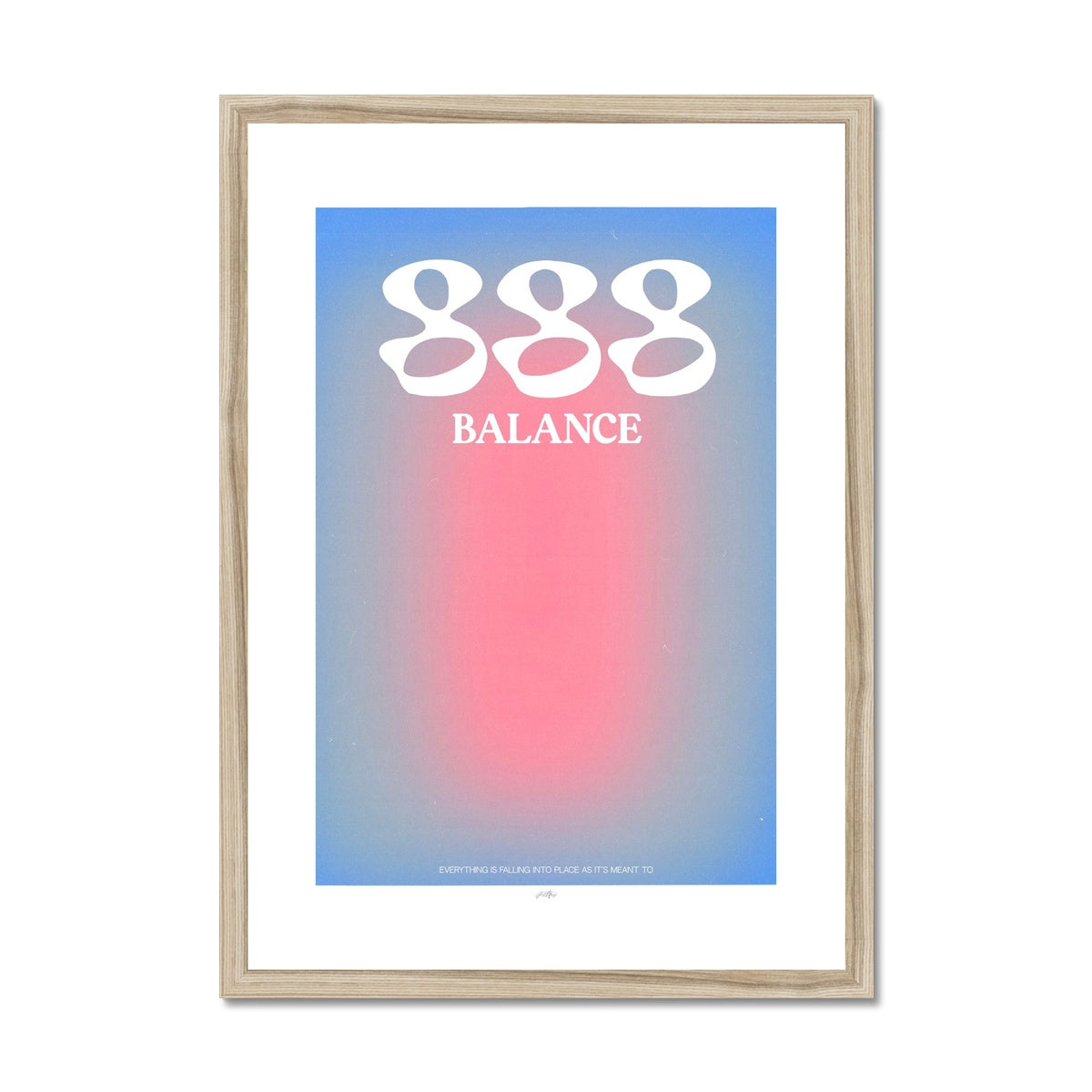 An angel number art print with a gradient aura. Add a touch of angel energy to your walls with a angel number auras. The perfect wall art posters to create a soft and dreamy aesthetic with your apartment or dorm decor. 888 Balance: Everything Is Falling Into Place As It’s Meant To Be.