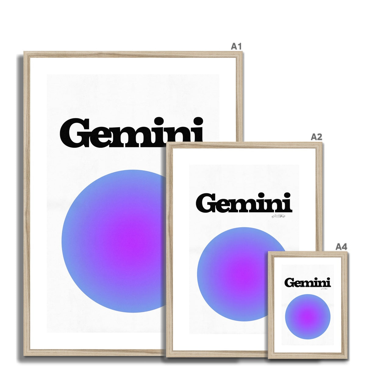 Our Gemini Aura art print is the perfect wall art to show off your star sign. Find a zodiac gradient print or poster in our astrology collection.