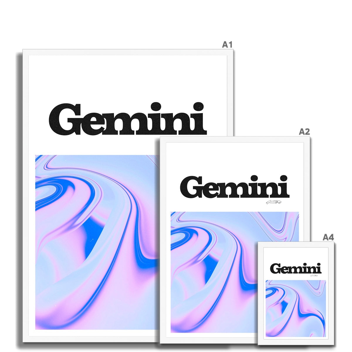 Our Gemini Aura art print is the perfect wall art to show off your star sign. Find a zodiac gradient print or poster in our astrology collection.