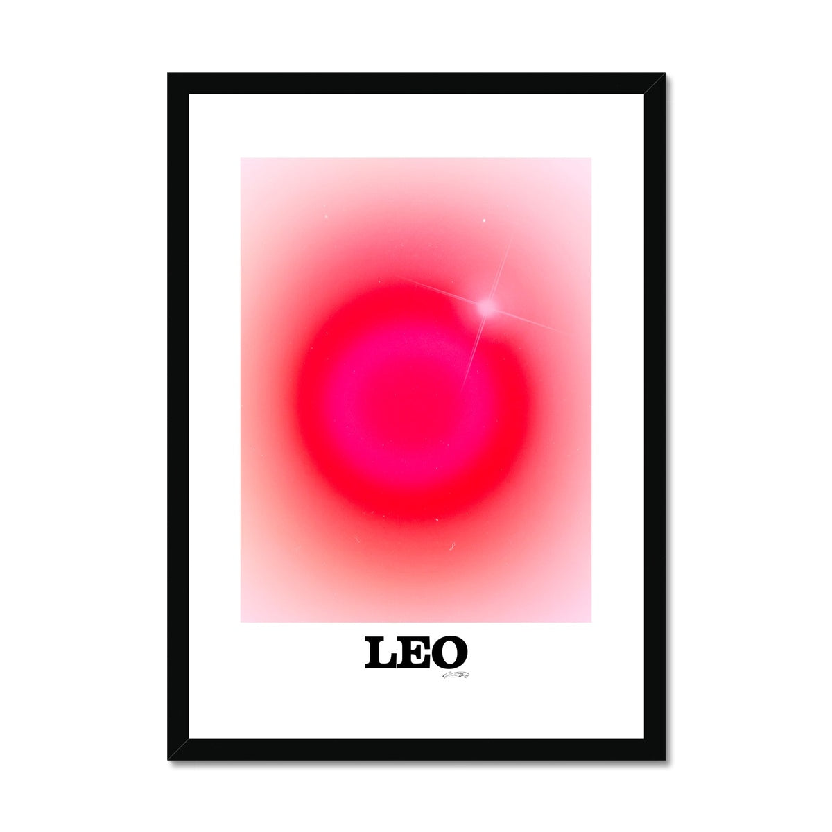 Leo Aura art print by Les Muses. Zodiac sign wall art. Aesthetic gradient star sign poster. Astrology artwork collection.