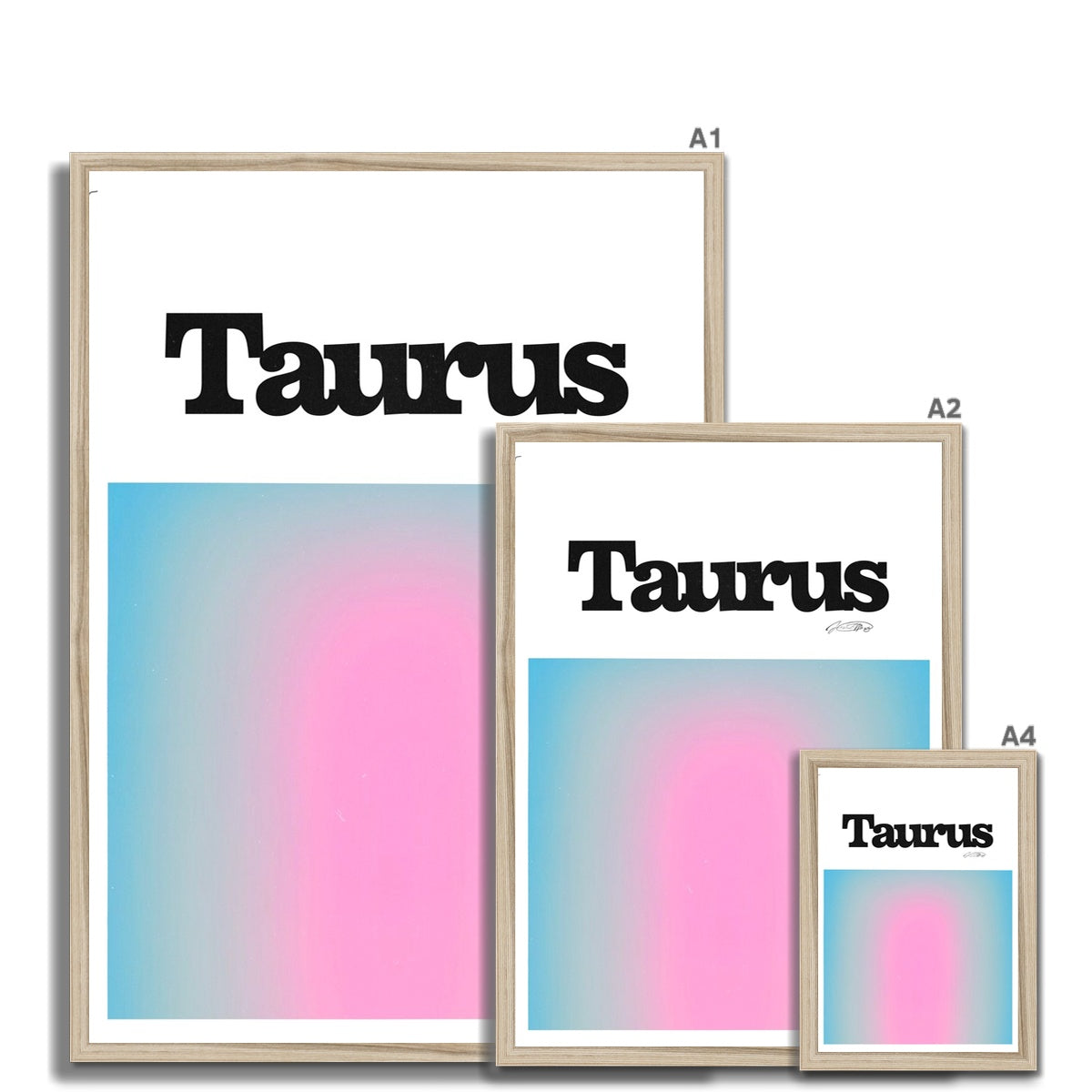 Our Taurus Aura art print is the perfect wall art to show off your star sign. Find a zodiac gradient print or poster in our astrology collection.