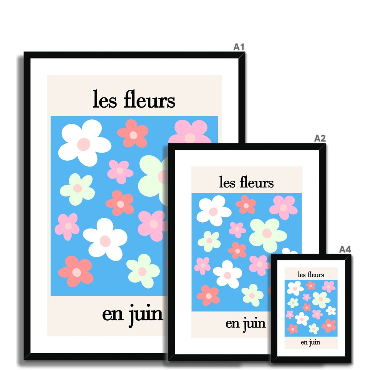 © les muses / Les Fleurs is a collection of danish pastel wall art full of colorful daisy flowers.
Covered in daisies, the Parisian art prints come in an array of dreamy pastels. A retro
flower poster perfect as aesthetic apartment and dorm decor.