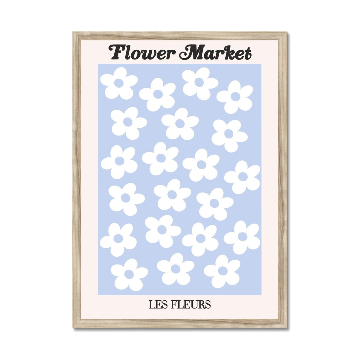 © les muses / Our Flower Market / Les Fleurs collection features wall art with a vibrant daisy design under original hand drawn typography. Danish pastel posters full of daisies to brighten up any gallery wall.
