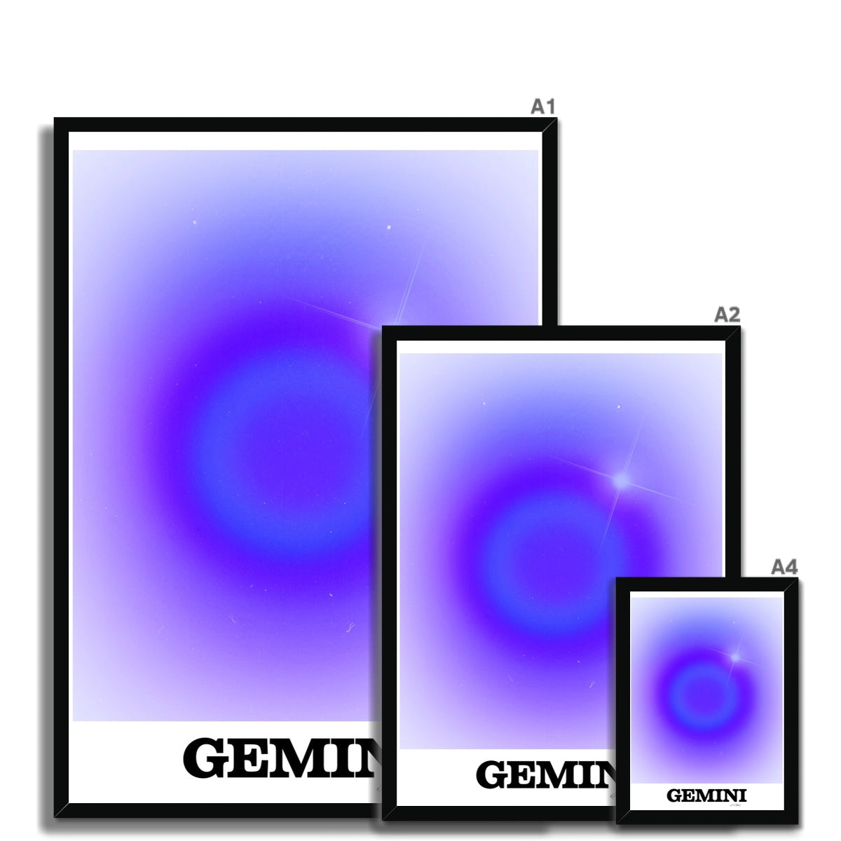 Our Gemini Aura art print is the perfect wall art to show off your star sign. Find a zodiac gradient print or poster in our astrology collection.