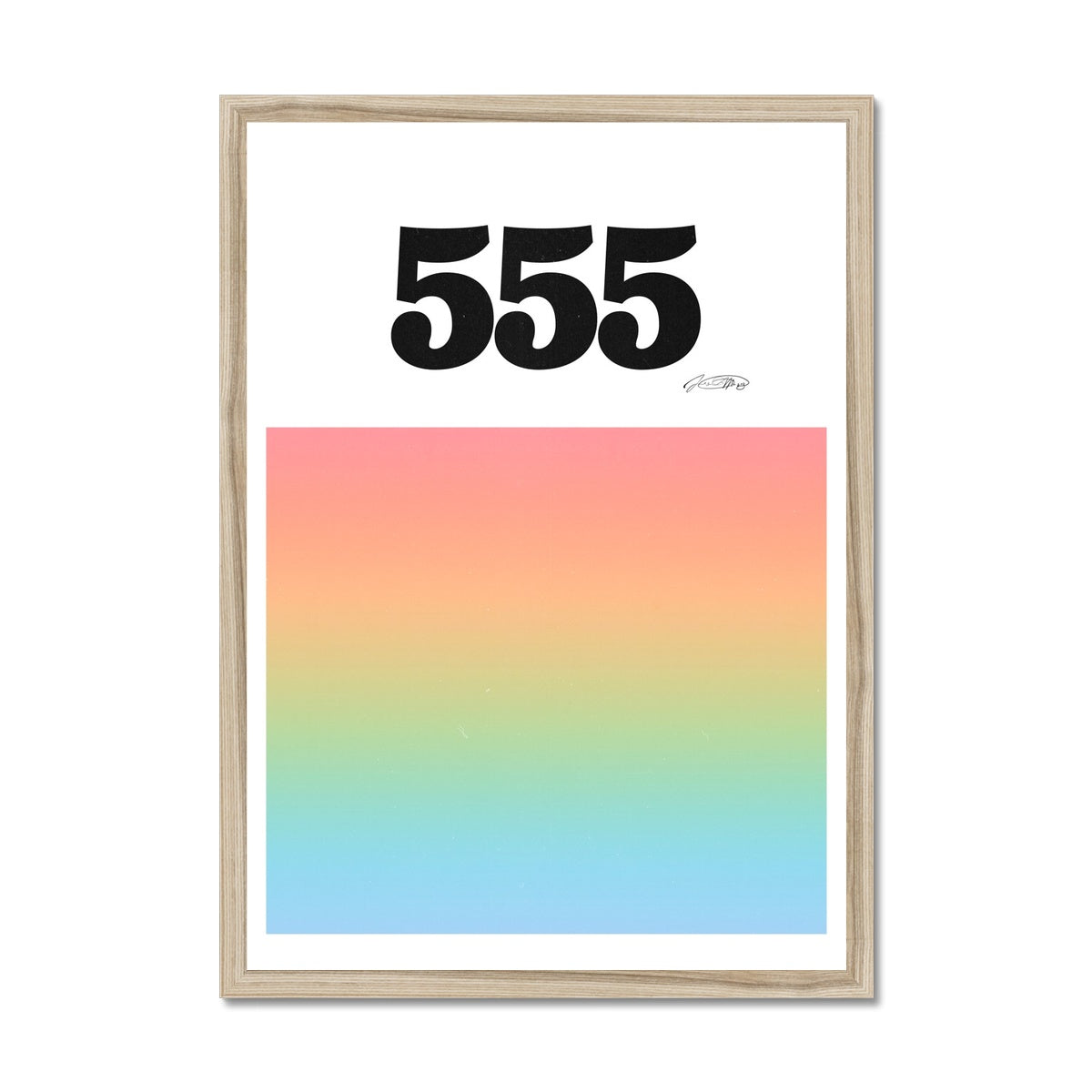 An angel number art print with a gradient aura. Add a touch of angel energy to your walls with a angel number auras. The perfect wall art posters to create a soft and dreamy aesthetic with your apartment or dorm decor. 555 Change: Something New Is Coming.