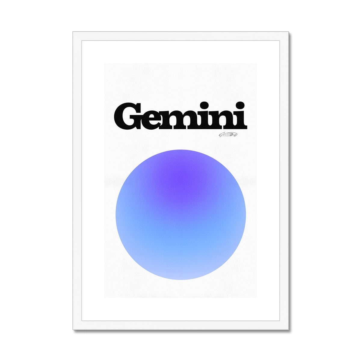 Our Gemini Aura art print is the perfect wall art to show off your star sign. Find a zodiac gradient print or poster in our astrology collection.