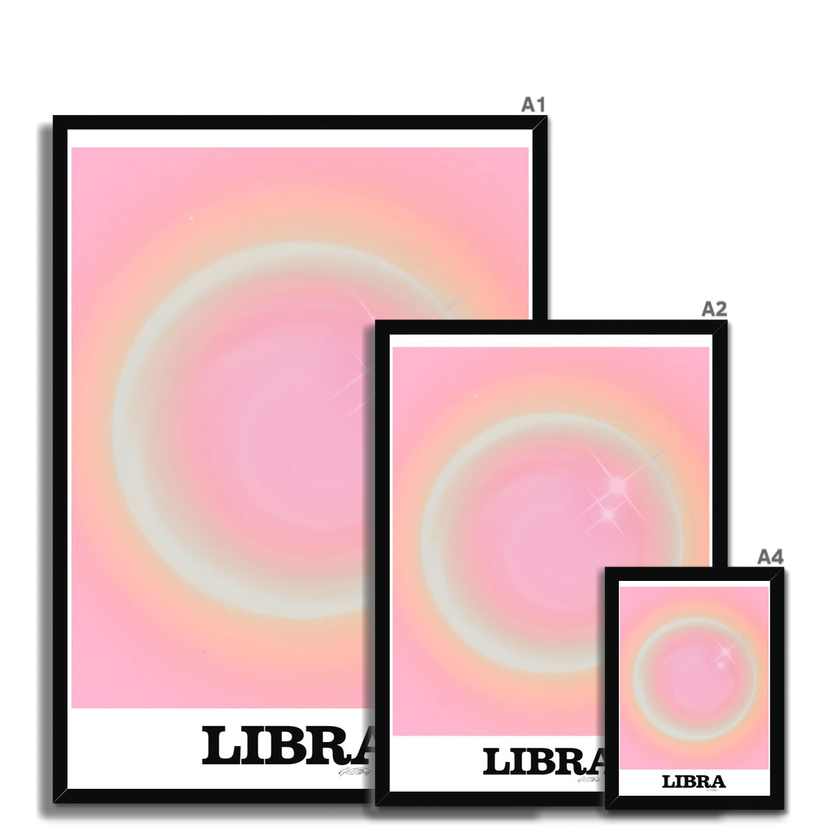 Our Libra Aura art print is the perfect wall art to show off your star sign. Find a zodiac gradient print or poster in our astrology collection.