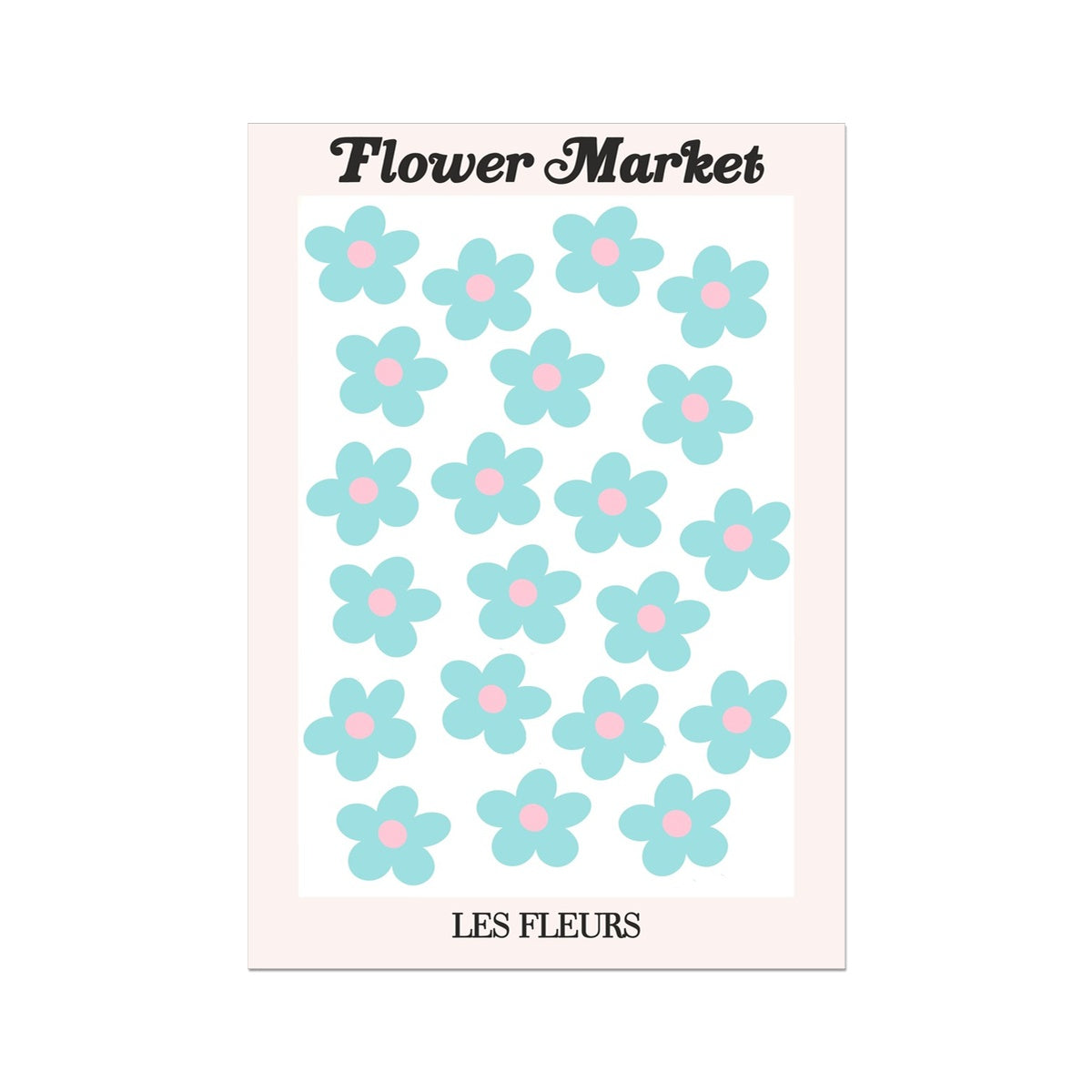 © les muses / Our Flower Market / Les Fleurs collection features wall art with a vibrant daisy design under original hand drawn typography. Danish pastel posters full of daisies to brighten up any gallery wall.
