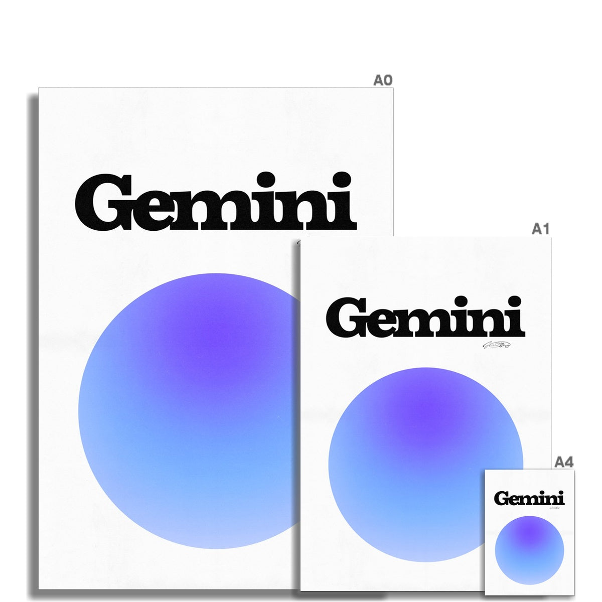 Our Gemini Aura art print is the perfect wall art to show off your star sign. Find a zodiac gradient print or poster in our astrology collection.