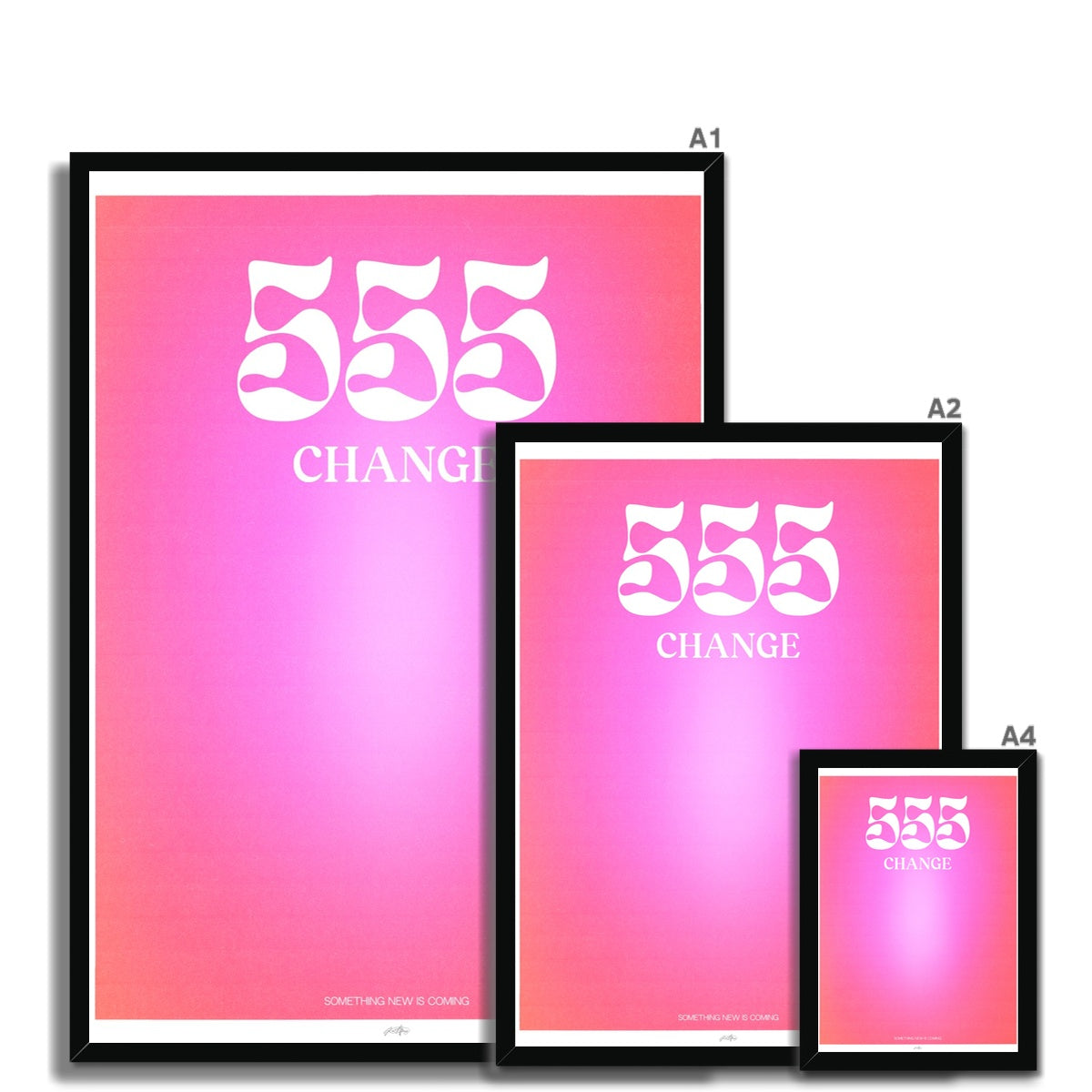 An angel number art print with a gradient aura. Add a touch of angel energy to your walls with a angel number auras. The perfect wall art posters to create a soft and dreamy aesthetic with your apartment or dorm decor. 555 Change: Something New Is Coming.