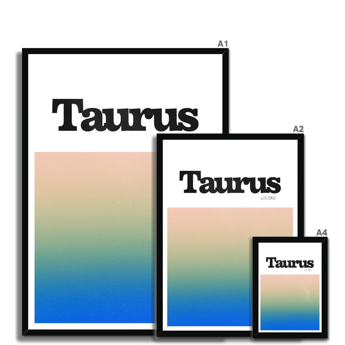 Our Taurus Aura art print is the perfect wall art to show off your star sign. Find a zodiac gradient print or poster in our astrology collection.