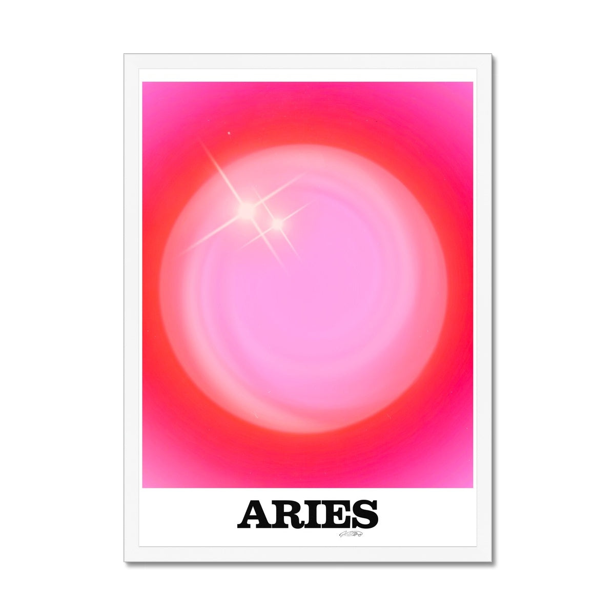 Our Aries Aura art print is the perfect wall art to show off your star sign. Find a zodiac gradient print or poster in our astrology collection.