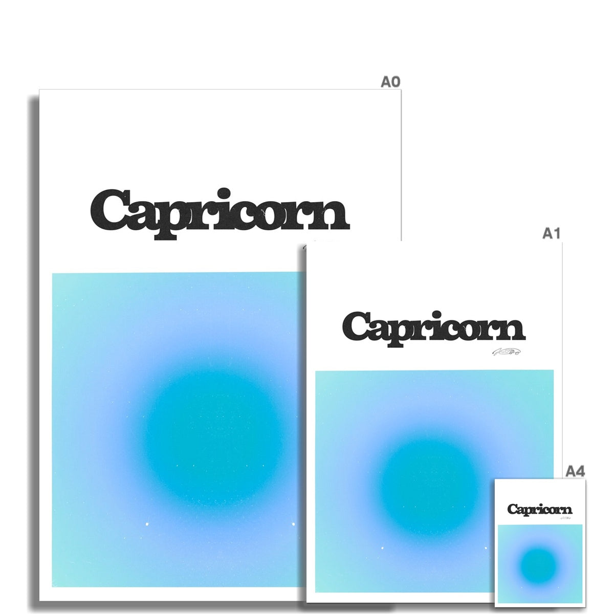 Our Capricorn Aura art print is the perfect wall art to show off your star sign. Find a zodiac gradient print or poster in our astrology collection.