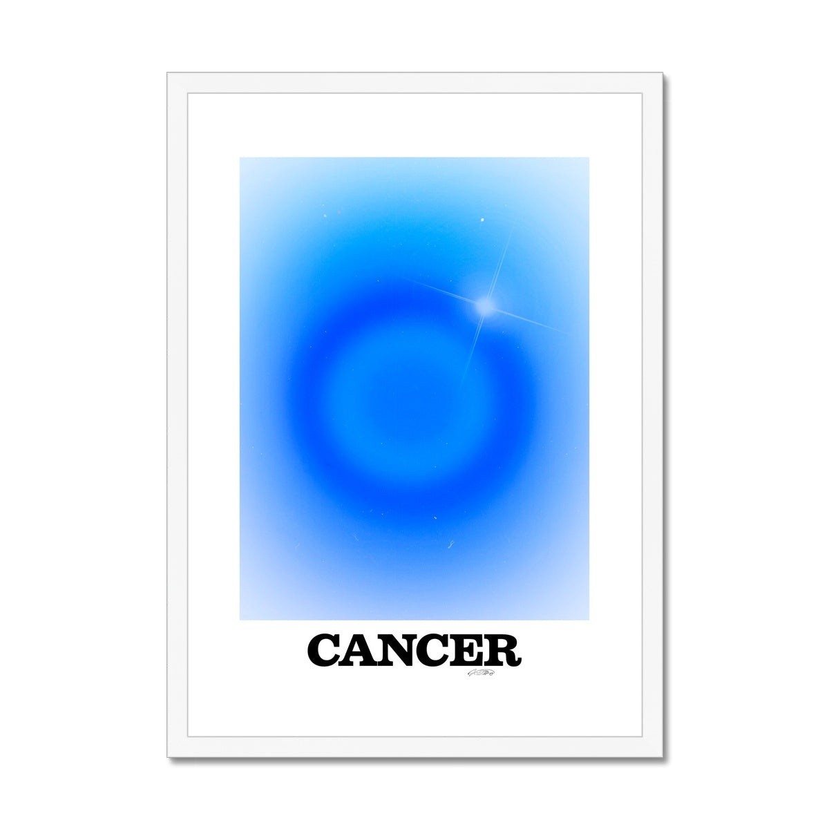 Our Cancer Aura art print is the perfect wall art to show off your star sign. Find a zodiac gradient print or poster in our astrology collection.