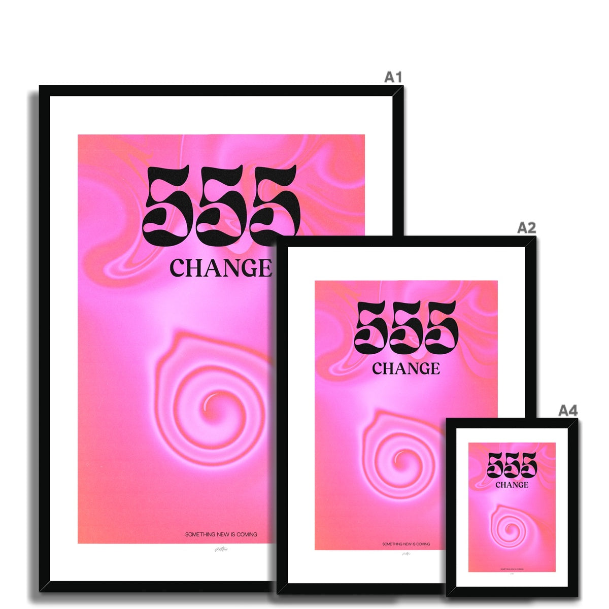 An angel number art print with a gradient aura. Add a touch of angel energy to your walls with a angel number auras. The perfect wall art posters to create a soft and dreamy aesthetic with your apartment or dorm decor. 555 Change: Something New Is Coming.