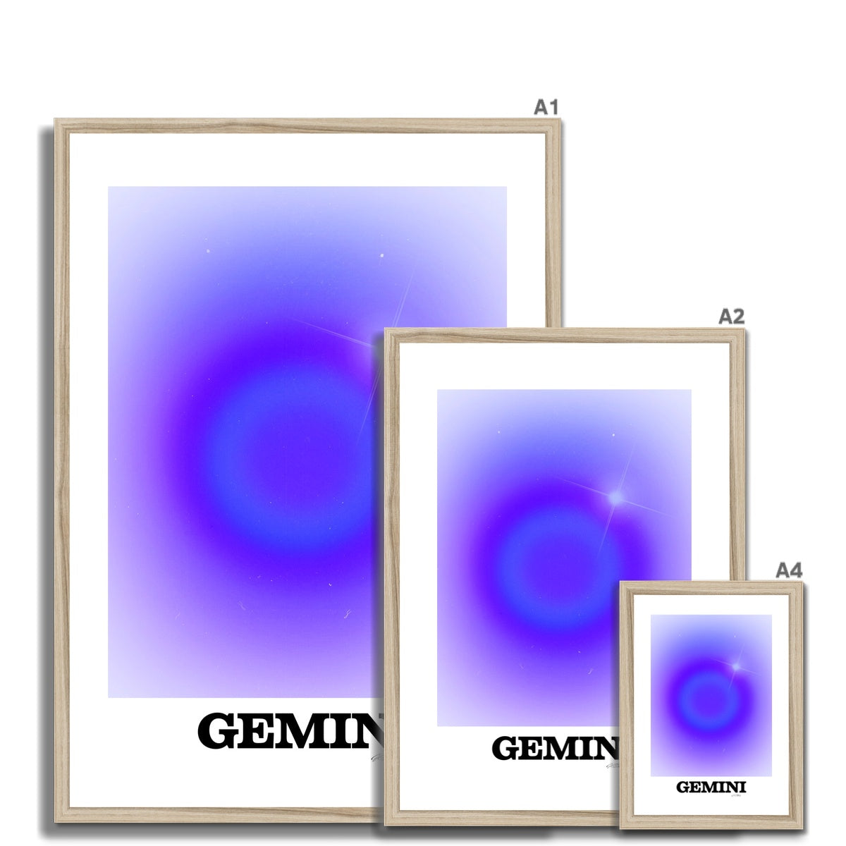 Our Gemini Aura art print is the perfect wall art to show off your star sign. Find a zodiac gradient print or poster in our astrology collection.