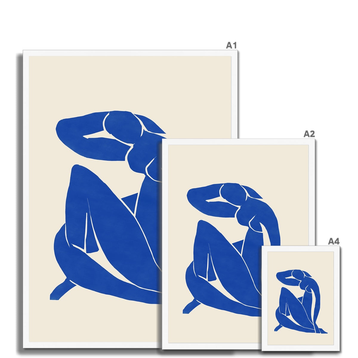blue nude Framed Print
