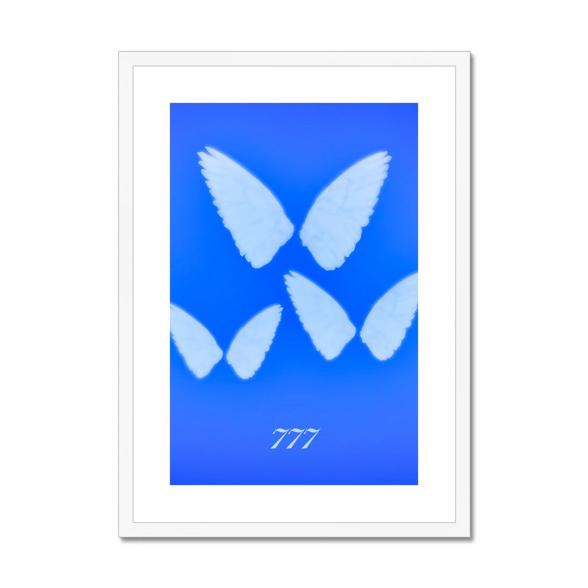 An angel number art print with a gradient aura. Add a touch of angel energy to your walls with a angel number auras. The perfect wall art posters to create a soft and dreamy aesthetic with your apartment or dorm decor. 777 Luck: Wonderful Things Are About To Happen