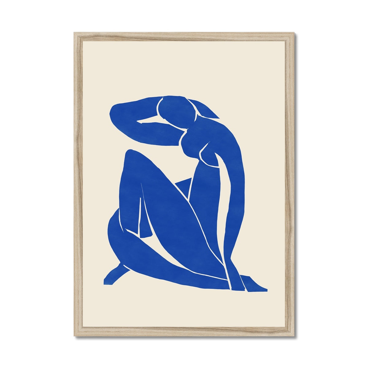 blue nude Framed Print