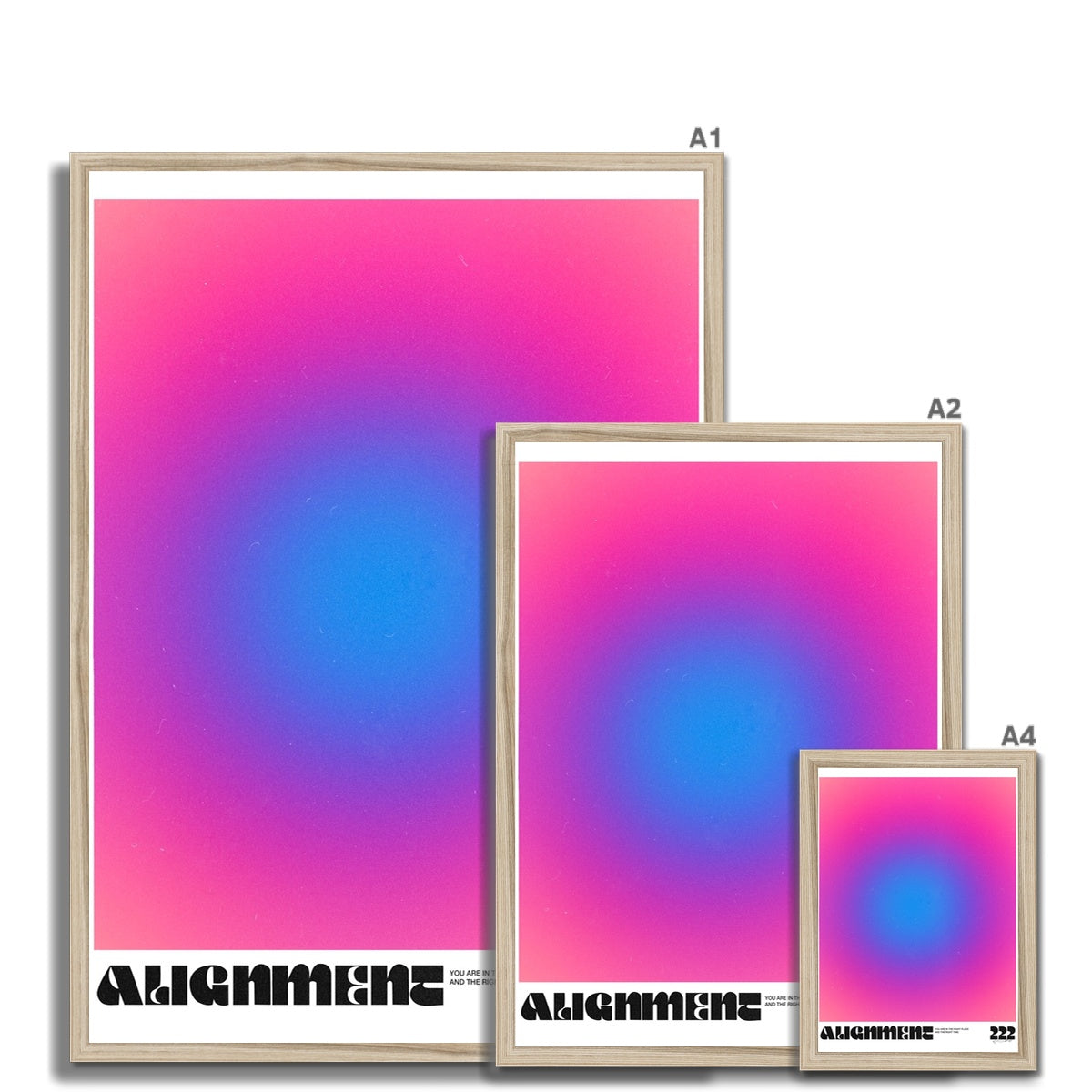 An angel number art print with a gradient aura. Add a touch of angel energy to your walls with a angel number auras. The perfect wall art posters to create a soft and dreamy aesthetic with your apartment or dorm decor. 222 Alignment: You Are In The Right Place And The Right Time.