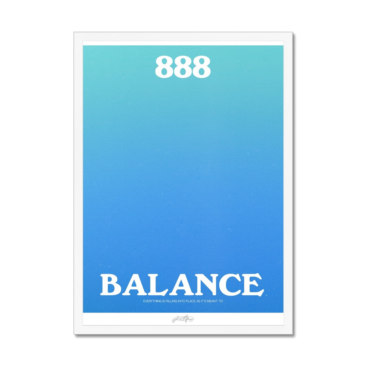 An angel number art print with a gradient aura. Add a touch of angel energy to your walls with a angel number auras. The perfect wall art posters to create a soft and dreamy aesthetic with your apartment or dorm decor. 888 Balance: Everything Is Falling Into Place As It’s Meant To Be.