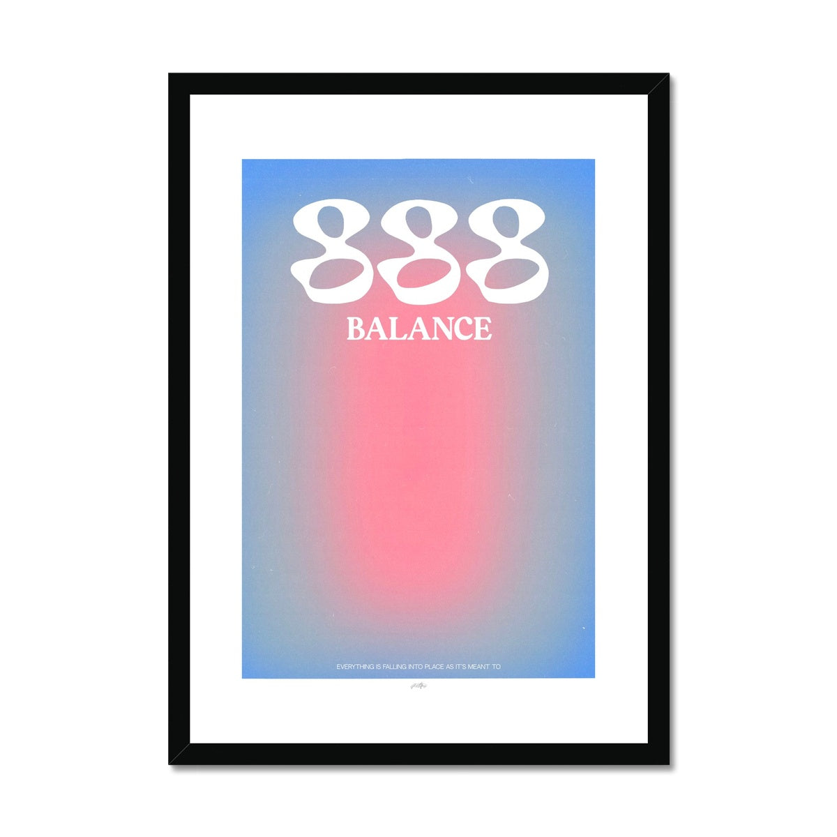 An angel number art print with a gradient aura. Add a touch of angel energy to your walls with a angel number auras. The perfect wall art posters to create a soft and dreamy aesthetic with your apartment or dorm decor. 888 Balance: Everything Is Falling Into Place As It’s Meant To Be.