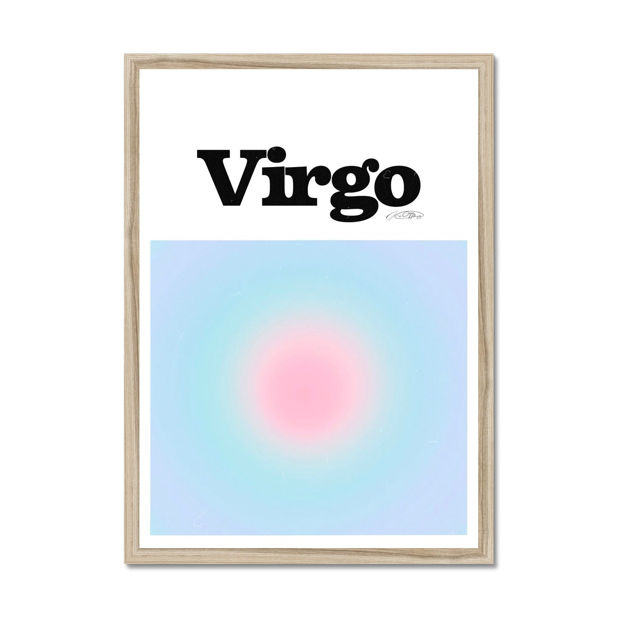 Virgo Aura art print by Les Muses. Zodiac sign wall art. Astrology artwork collection.