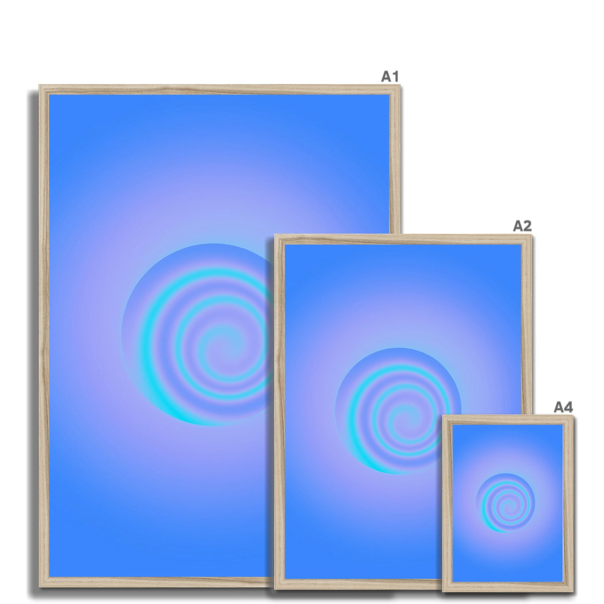 Sunset gradient aura wall art prints featuring warped pastel gradients. Colorful aura gradient posters perfect as aesthetic dorm and apartment decor.