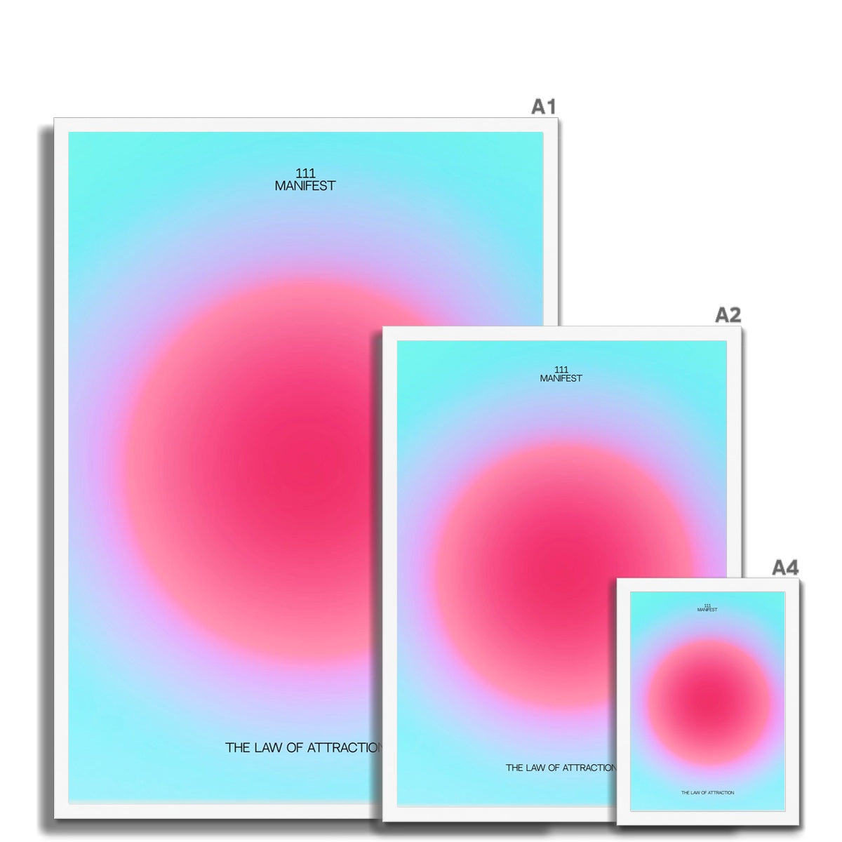 An angel number art print with a gradient aura. Add a touch of angel energy to your walls with a angel number auras. The perfect wall art posters to create a soft and dreamy aesthetic with your apartment or dorm decor. 111 Intuition: Trust Your Gut & Listen To Your Heart