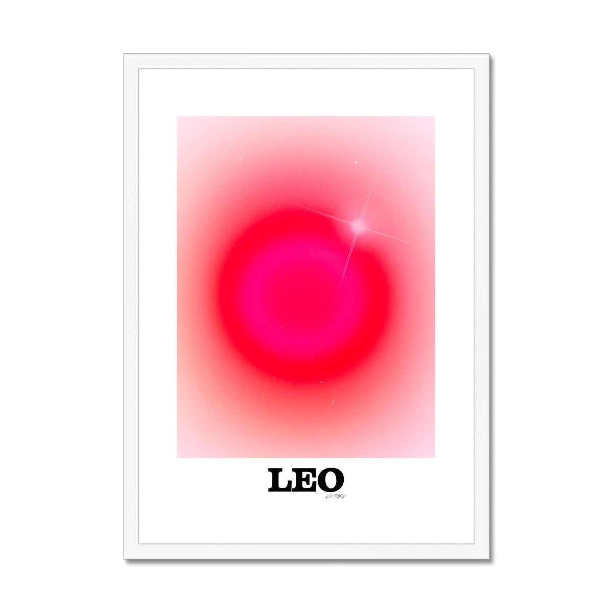 Leo Aura art print by Les Muses. Zodiac sign wall art. Aesthetic gradient star sign poster. Astrology artwork collection.