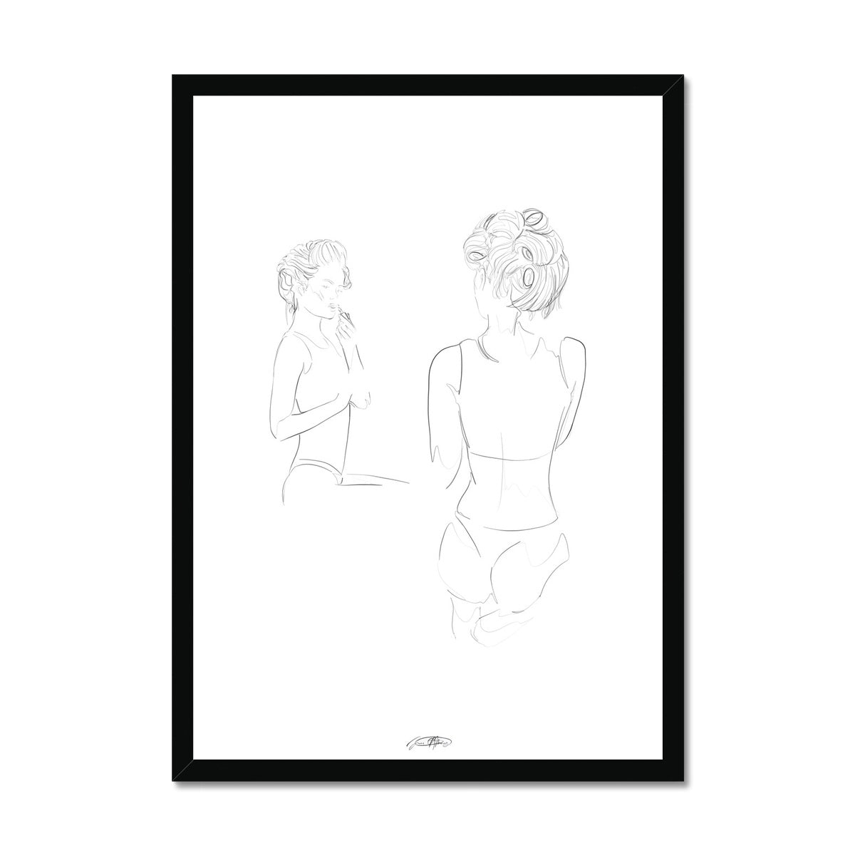 mirror mirror / line art n.34 Framed Print