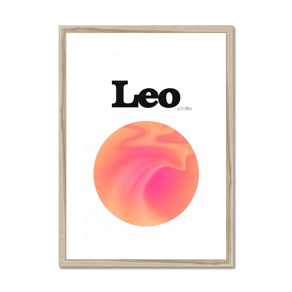 Leo Aura art print by Les Muses. Zodiac sign wall art. Aesthetic gradient star sign poster. Astrology artwork collection.