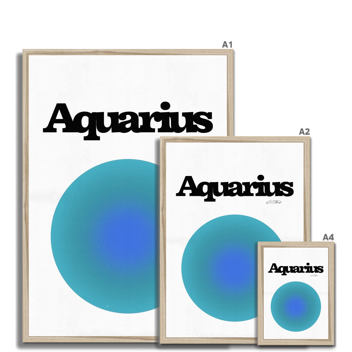 Our Aquarius Aura art print is the perfect wall art to show off your star sign. Find a zodiac gradient print or poster in our astrology collection.