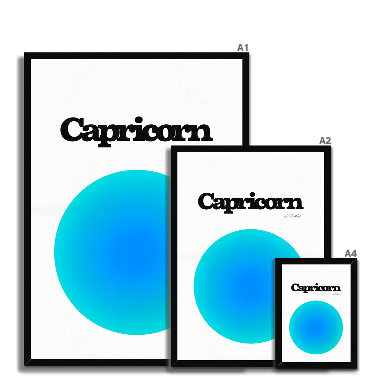 Our Capricorn Aura art print is the perfect wall art to show off your star sign. Find a zodiac gradient print or poster in our astrology collection.