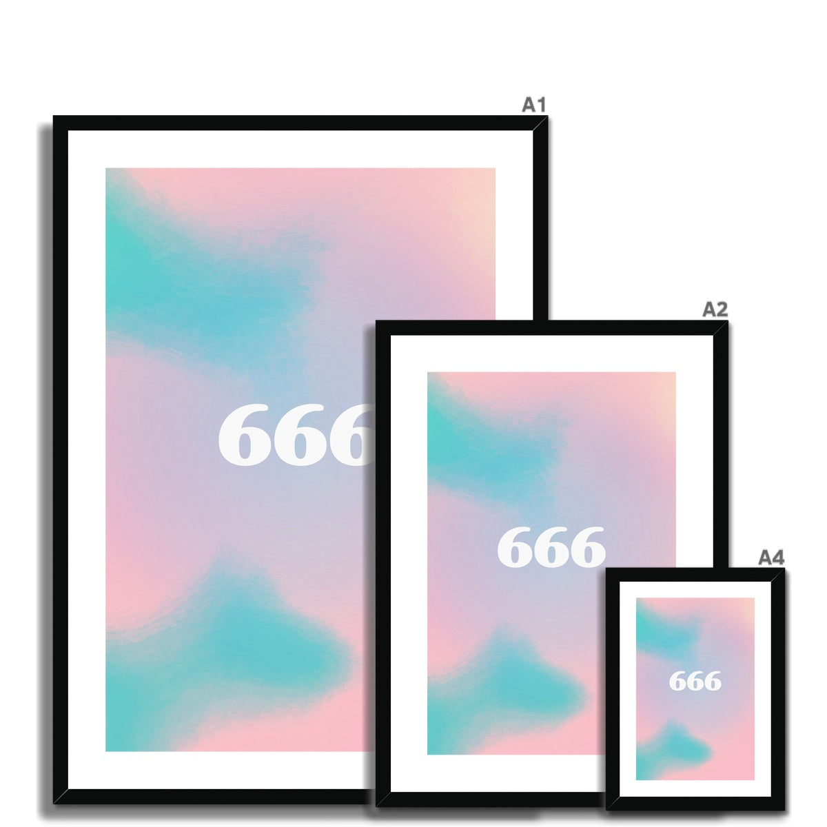 An angel number art print with a gradient aura. Add a touch of angel energy to your walls with a angel number auras. The perfect wall art posters to create a soft and dreamy aesthetic with your apartment or dorm decor. 666 Reflect: It Is Time To Wake Up To Your Higher Spiritual Truth.