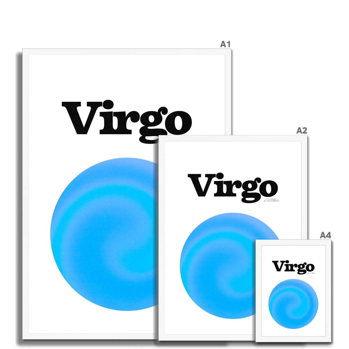 Virgo Aura art print by Les Muses. Zodiac sign wall art. Astrology artwork collection.