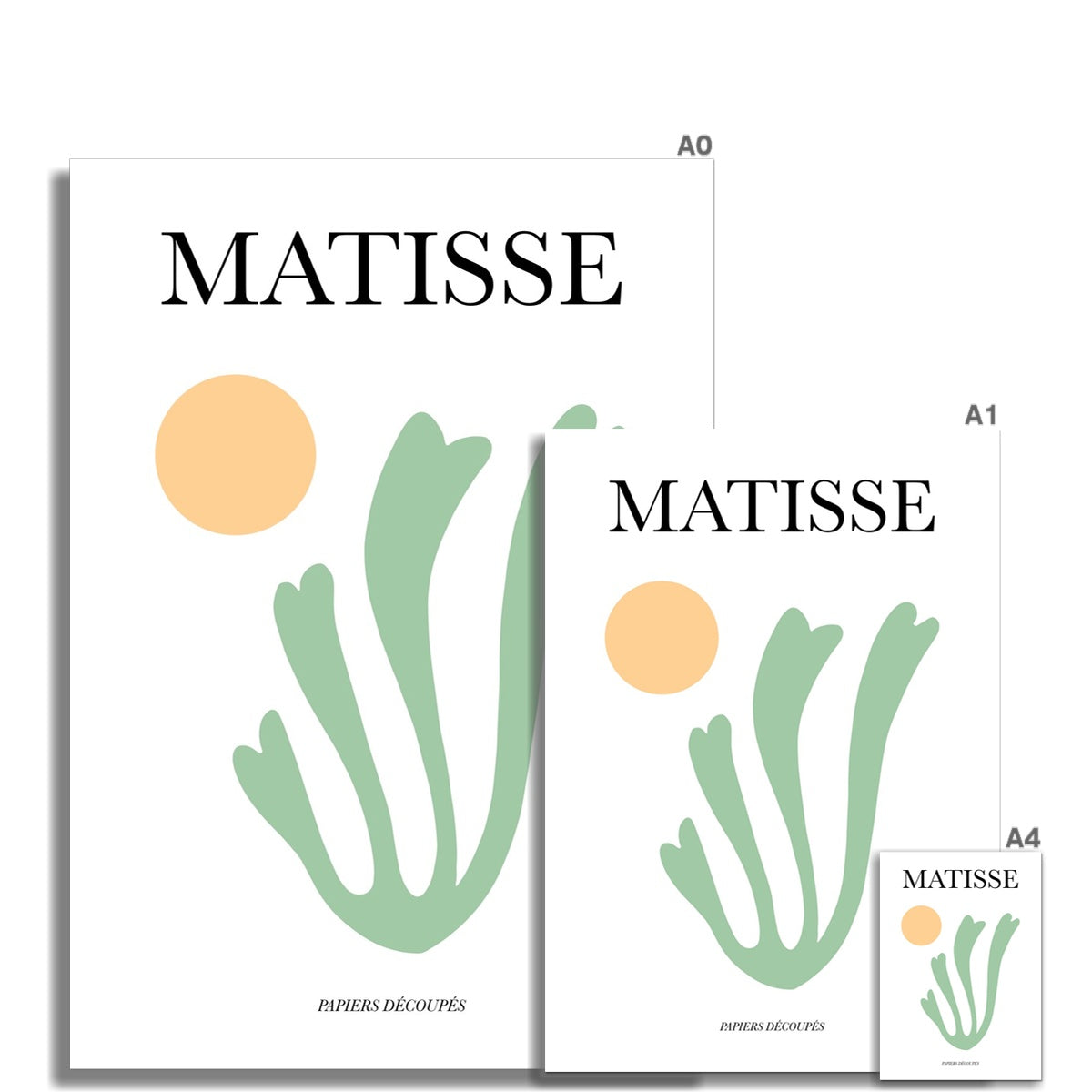 © les muses / Matisse wall art prints featuring flora cut outs or "Papiers Découpés" in a danish pastel style. Matisse exhibition posters with paper cut-outs. Berggruen & Cie museum prints for your gallery wall.