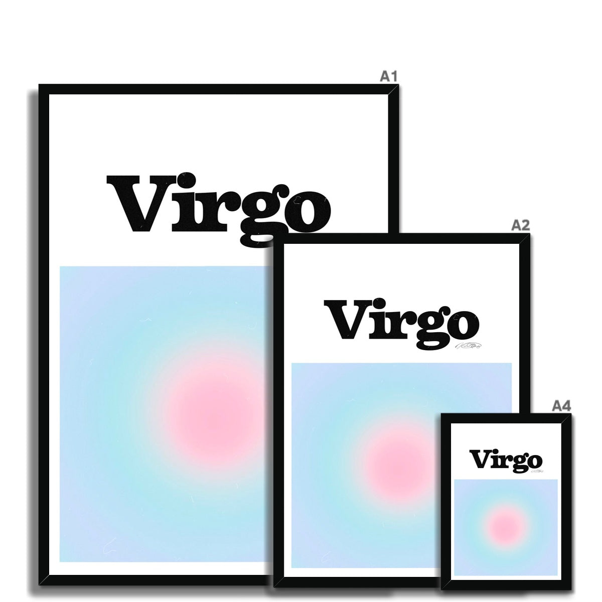 Virgo Aura art print by Les Muses. Zodiac sign wall art. Astrology artwork collection.