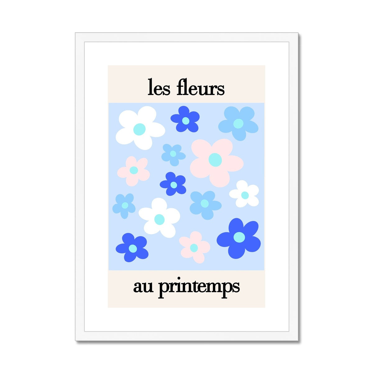 © les muses / Les Fleurs is a collection of danish pastel wall art full of colorful daisy flowers.
Covered in daisies, the Parisian art prints come in an array of dreamy pastels. A retro
flower poster perfect as aesthetic apartment and dorm decor.