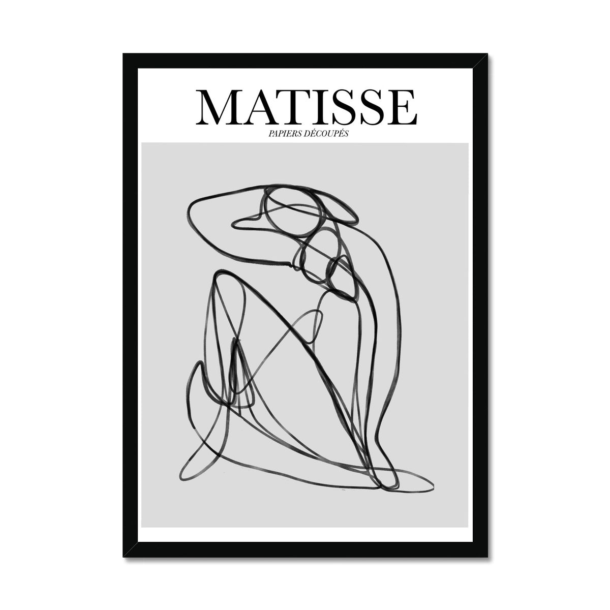 © les muses / Matisse wall art prints featuring nude figure line art or "Papiers Découpés" in a danish pastel style. Matisse exhibition posters with line art figures. Berggruen & Cie museum prints for your gallery wall. 