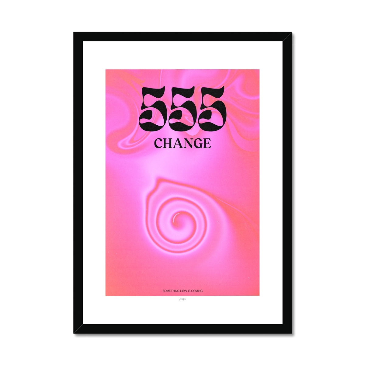 An angel number art print with a gradient aura. Add a touch of angel energy to your walls with a angel number auras. The perfect wall art posters to create a soft and dreamy aesthetic with your apartment or dorm decor. 555 Change: Something New Is Coming.